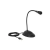 Delock USB Schwanenhals Mikrofon m. Standfuß u. Mute + On / Off