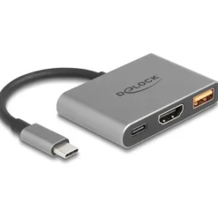 Delock USB Type-C Adapter zu HDMI 4K 30 Hz mit USB Typ-A