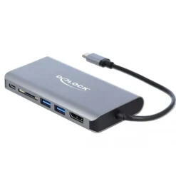 Delock USB Type-C Dockingstation 4K - HDMI/DP/USB 3.0/SD/LAN/PD 3.0