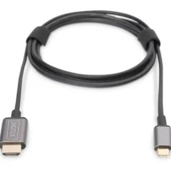Digitus Adapterkabel USBC -> HDMI 1,8 m 4K/30Hz, schwarz