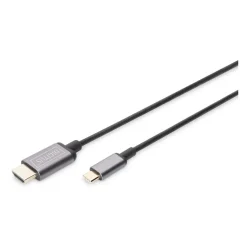 Digitus Adapterkabel USBC -> HDMI 1,8 m 4K/30Hz, schwarz