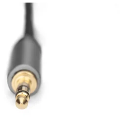 Digitus Audio Adapterkabel 3,5mm Klinke Stecker auf Cinch Stecker Schwarz vergoldete Kontakte