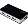 Digitus DA-70222 7-port USB 2.0 extern mit Netzteil schwarz/silber