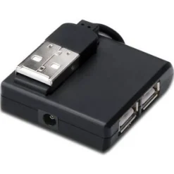 Digitus DA-70217 4-port USB 2.0 extern ohne Netzteil schwarz