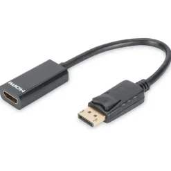 Digitus DisplayPort Adapterkab. DP-HDMITypA 0,15m 1,1a St/BU