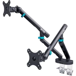 DIGITUS DUAL MONITOR MOUNT2X35 2X10KG MECH.FEDERVESA:75X75100X100BLK