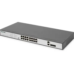 Digitus fast Ethernet PoE 16-port + 2 Combo