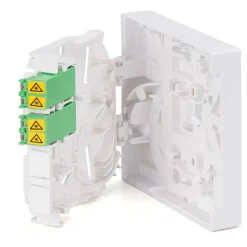 Digitus FTTH Gehäuse mit 2 x LC/APC DX Kupplung mit Shutter