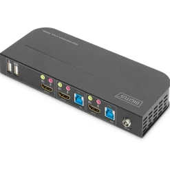 Digitus KVM-Switch, 2-Port, HDMI 4K, Metallgehäuse