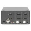 Digitus KVM Switch, 2-Port, 4K60Hz, 4xDP in,2xUSB-B,2xAudio