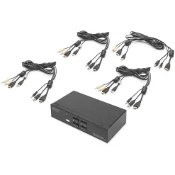 Digitus KVM Switch, 4-Port, Single-Display, 4K, HDMI