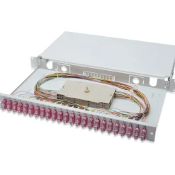 Digitus LWL Spleißbox 1HE bestückt 24x SC DX OM4 grau