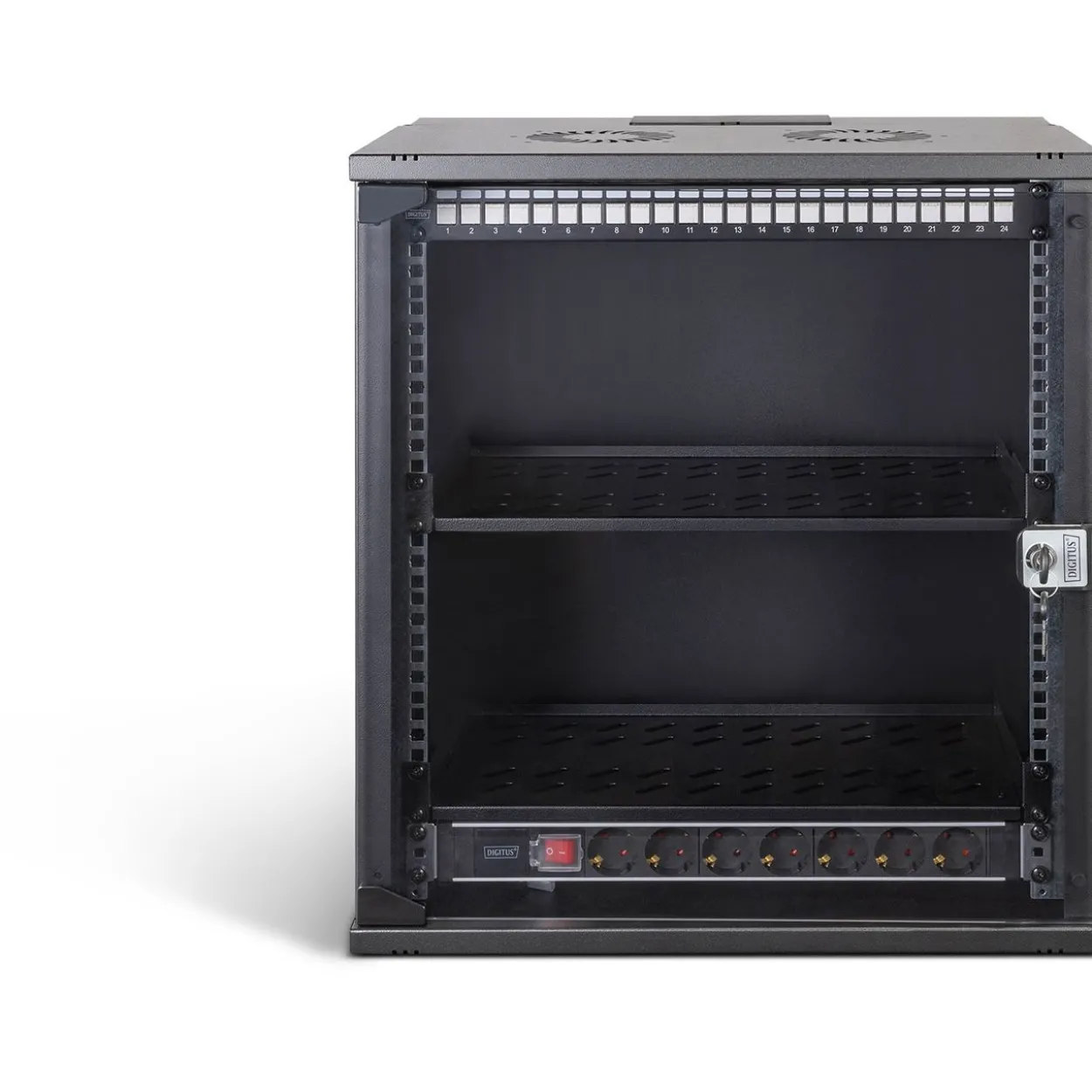 Digitus Netzwerk-Set 483 mm (19") - 12HE, 540x400 mm (BxT)sw
