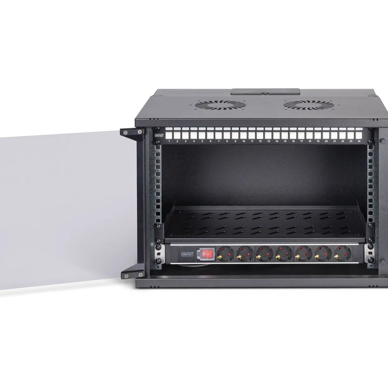 Digitus Netzwerk-Set 483 mm (19") - 7HE, 540x400 mm (BxT) sw