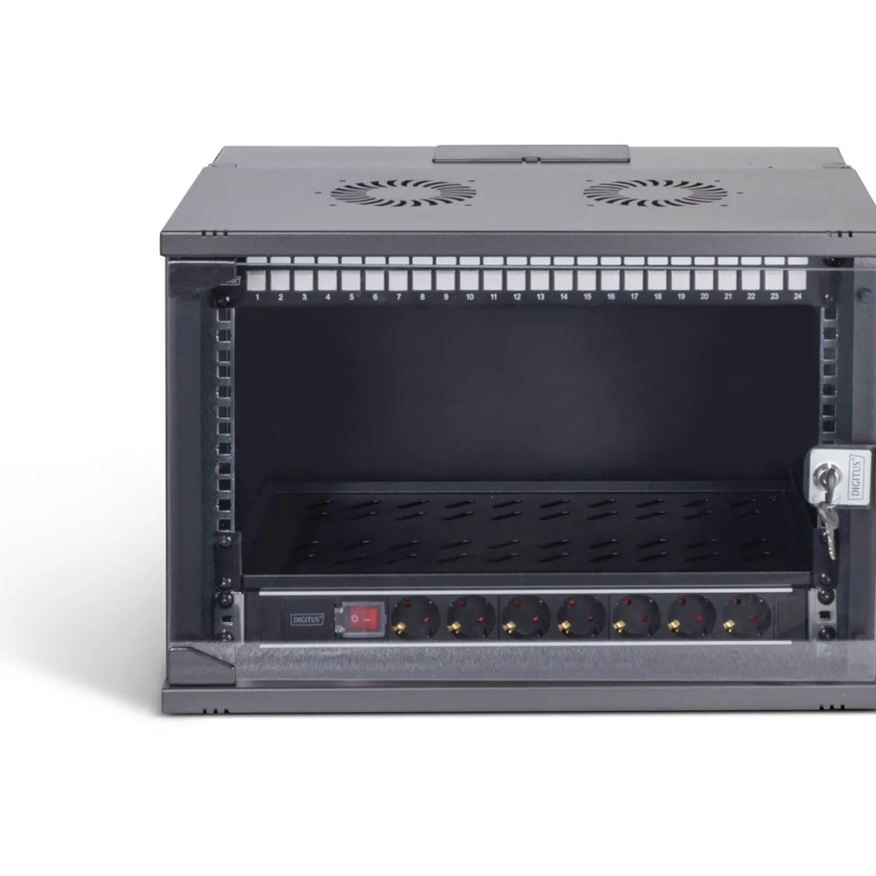 Digitus Netzwerk-Set 483 mm (19") - 7HE, 540x400 mm (BxT) sw