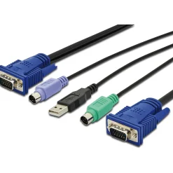 Digitus Octopus 1,8m Adapterkabel für HD-15(M) zu HD-15(M), USB(M), 2x PS/2(M) (DS-19231)