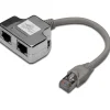 Digitus Patchkabel Adapter DIGITUS Cat5e 2x RJ45 -> 1x RJ45 0.19m
