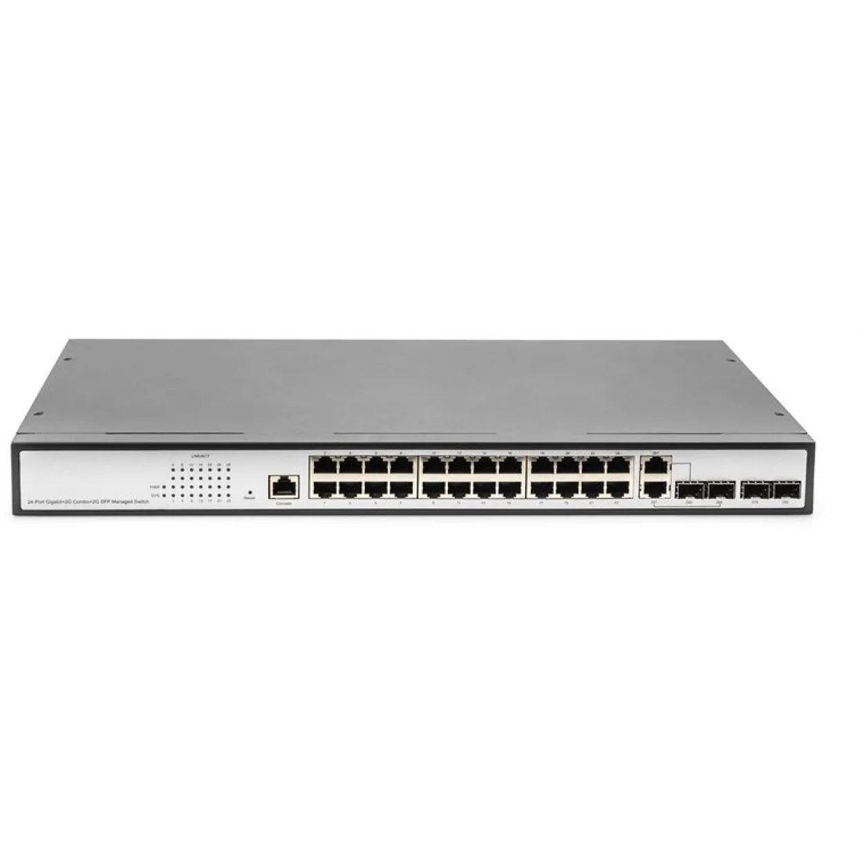 DIGITUS 24-Port Gigabit Layer 2 Switch 24-port + 2 combo and 2 SFP uplink port