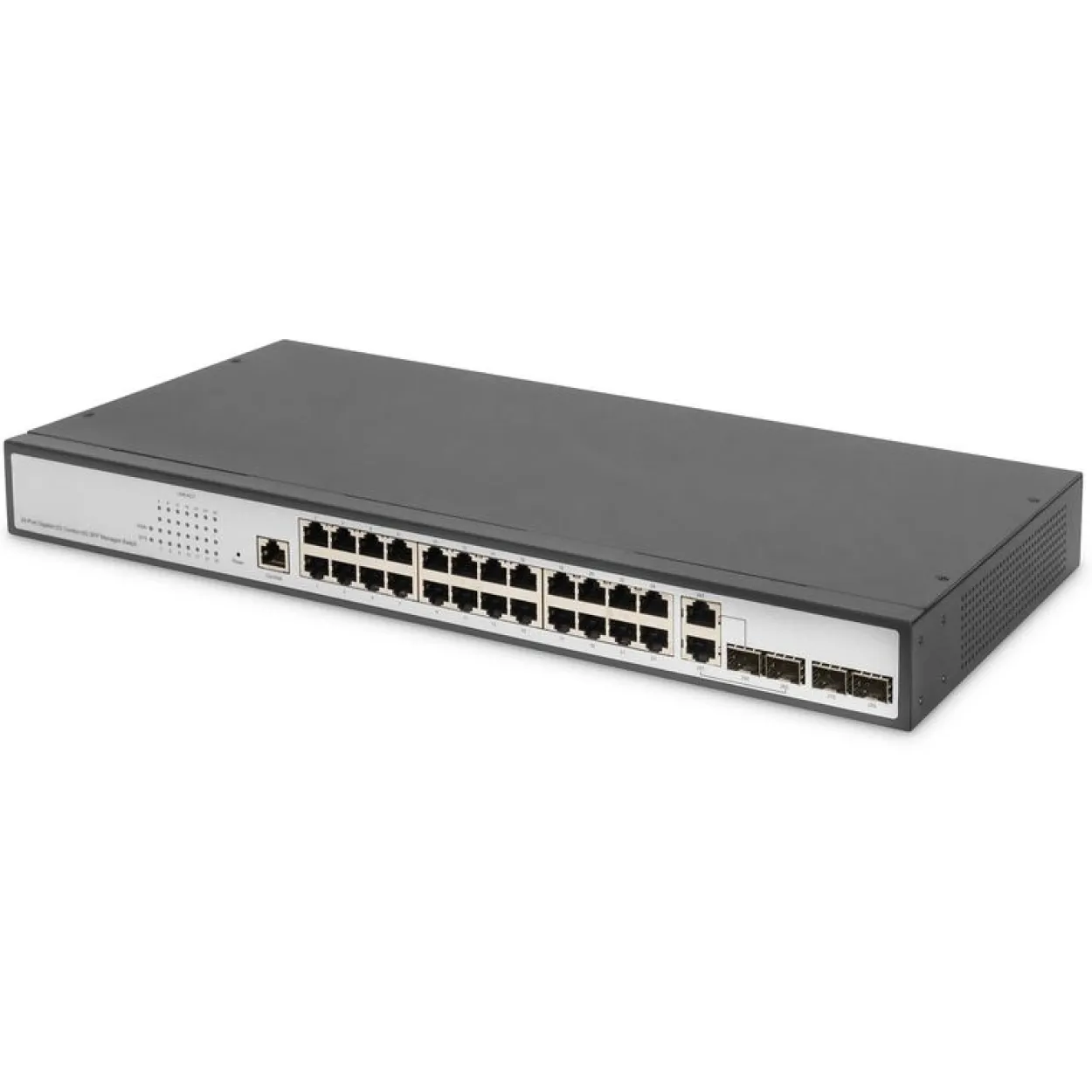 DIGITUS 24-Port Gigabit Layer 2 Switch 24-port + 2 combo and 2 SFP uplink port