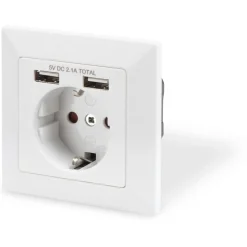 Digitus Steckdose mit 2 USB-Ports