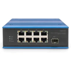 Digitus Switch Ind. 8-Port 10/100 PoE Unmanaged blau