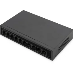 Digitus Switch 8+2Port 10/100 30W FE PoE Unmanaged schwa