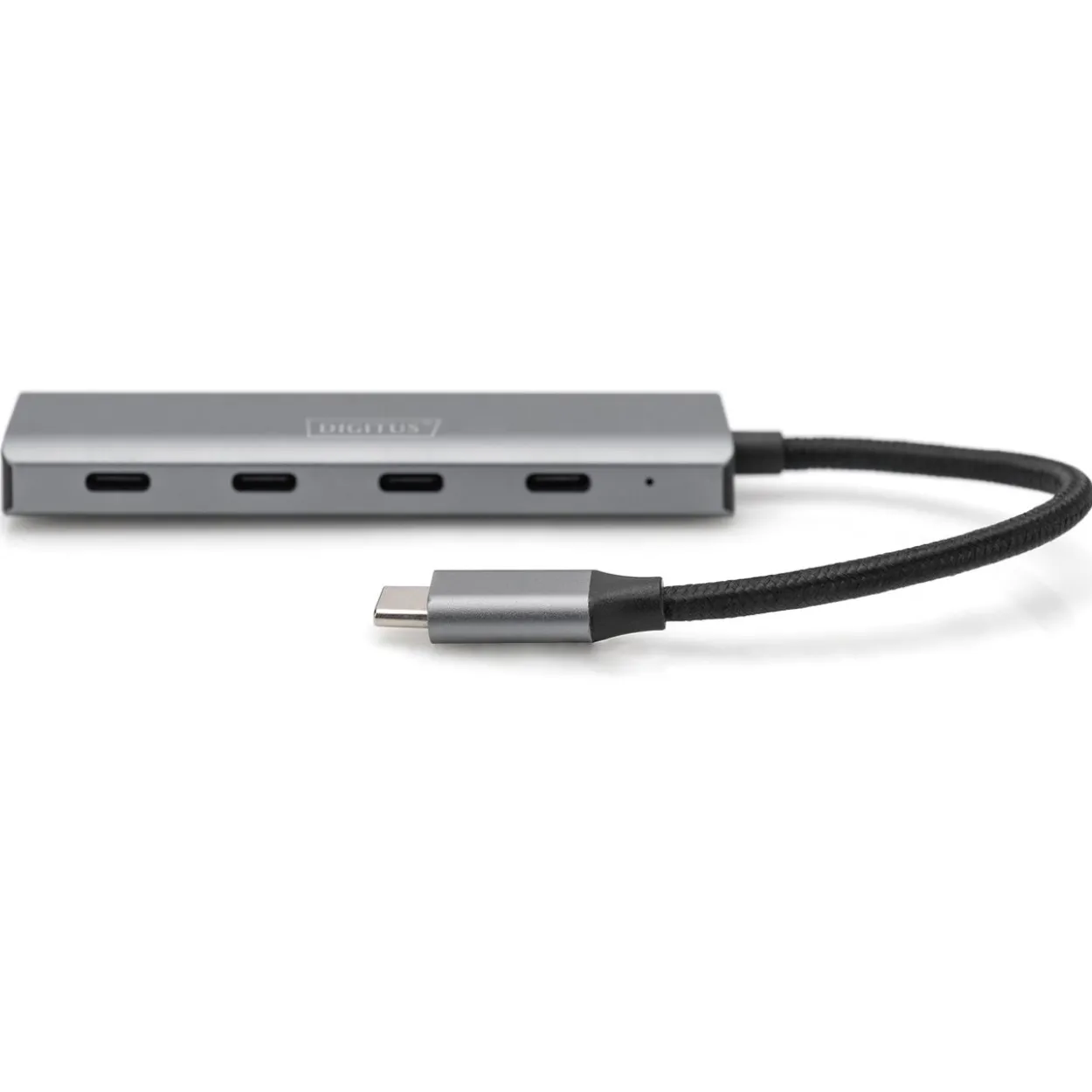 Digitus USB-C-Hub 4-Port 3.1->4xC3.1 integr. Kabel silber