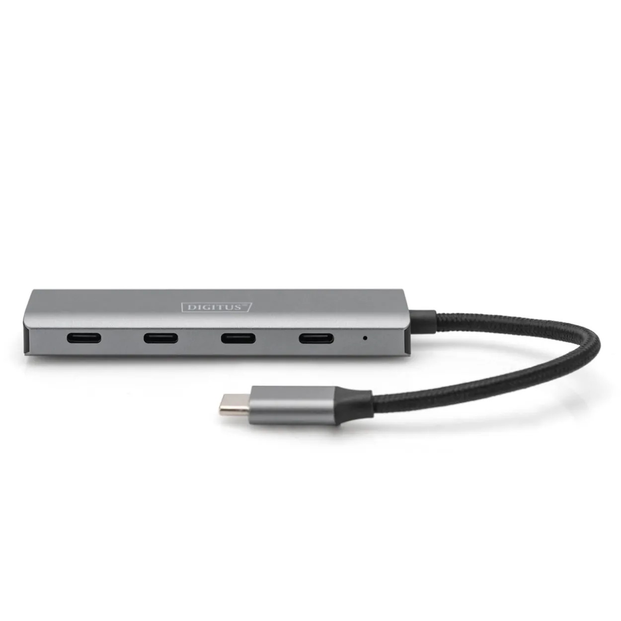 Digitus USB-C-Hub 4-Port 3.1->4xC3.1 integr. Kabel silber