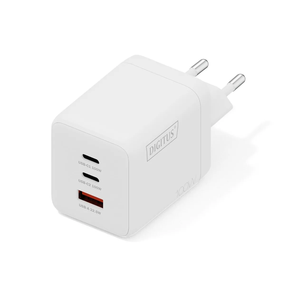Digitus USB-Ladegerät GaN 100W, 2x USB-C, 1x USB-A weiß