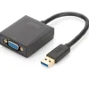 Digitus USB 3.0 - VGA Grafikadapter, USB auf VGA, schwarz