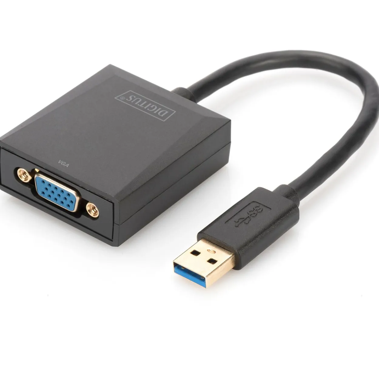 Digitus USB 3.0 - VGA Grafikadapter, USB auf VGA, schwarz