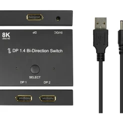 DisplayPort Good Connections 1.4 Switch / Umschalter, 2-fach, bidirektional, 8K @30Hz