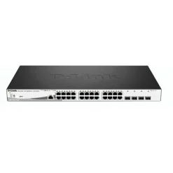 D-Link DGS-1210-28MP/E 28-Port Layer2 PoE+ Gigabit Smart Managed Switch 24x 10/100/1000BASE-T PoE 4x 100/1000Mbps combo/SFP 370W PoE
