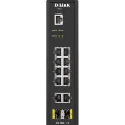 D-LINK 12 Port L2 Industrial Smart Managed Switch with 10 x 1GBaseTX ports and 2 x SFP ports