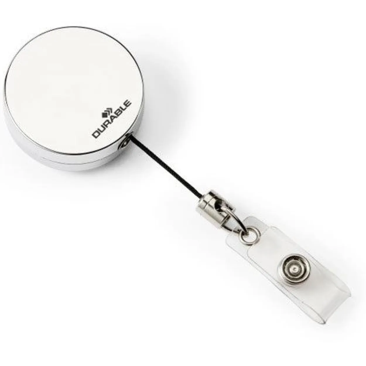 Durable Jojo Chrome m Aufrollmechanismus u Gürtelclip 10 St