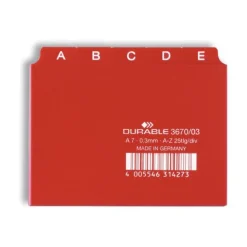 Durable Karteiregister A - Z, PP, A7 quer, rot, 25-teilig