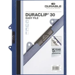 DURABLE 25 Klemmhefter 30 EASY FILE dunkelblau