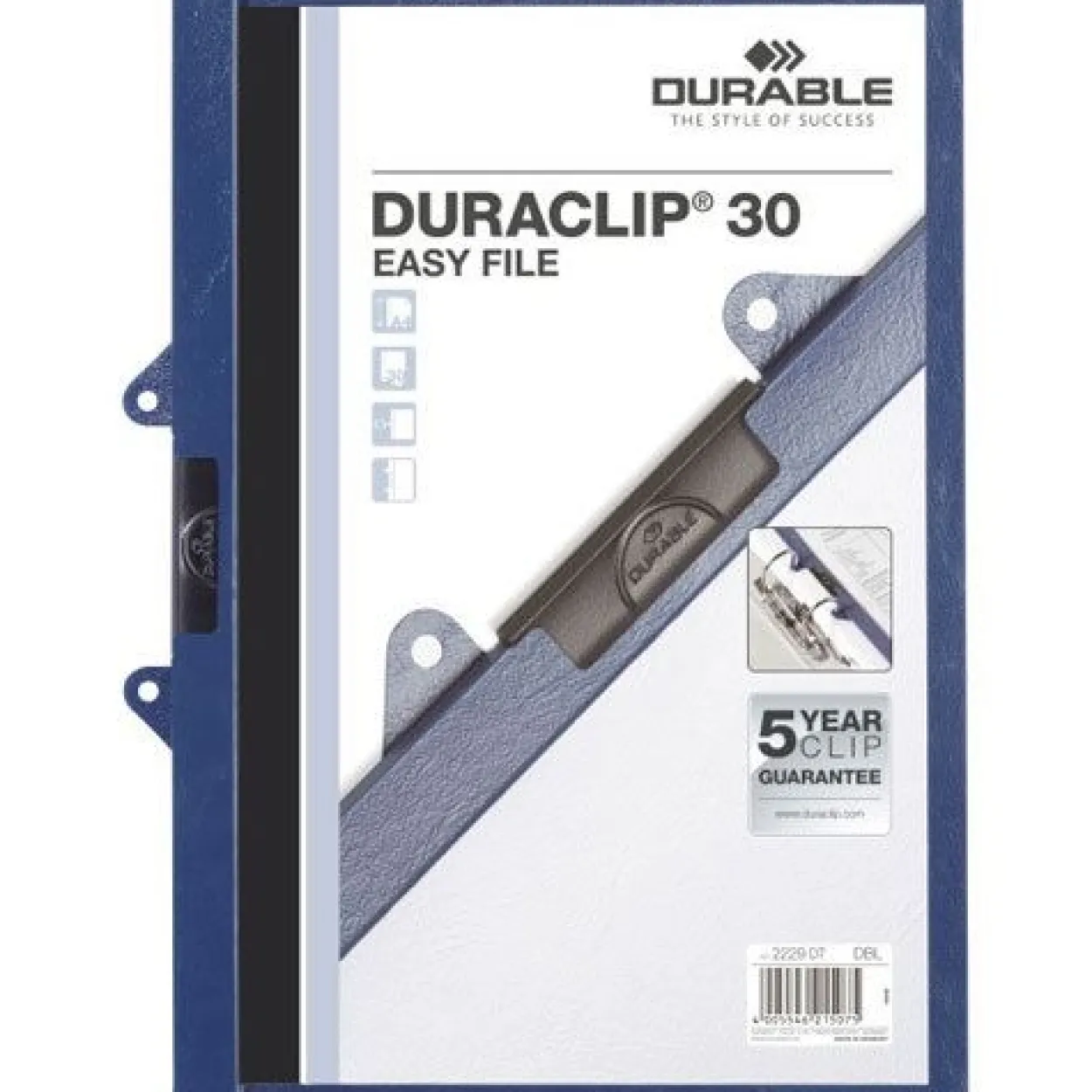 DURABLE 25 Klemmhefter 30 EASY FILE dunkelblau