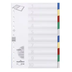 Durable Kunststoff-Register, A4, PP, 10-teilig