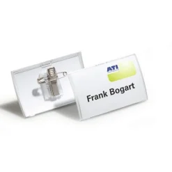 DURABLE Namensschild Click Fold, mit Kombiklemme, 75 x 40 mm