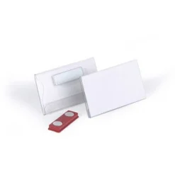 DURABLE Namensschilder, mit Magnet, 75 x 40 mm, transparent