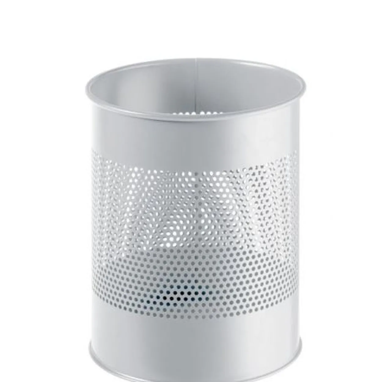 Durable Papierkorb Metall rund 15 Liter mit Ring 165mm grau