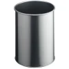 Durable Papierkorb Metall rund 15 Liter Metallic silber