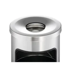 Durable Papierkorb Safe mit Ascher rund silber