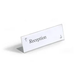 DURABLE Tischnamensschilder transparent 21,0 x 6,1 cm, 10 St.