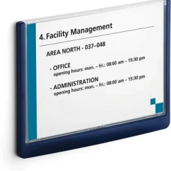 DURABLE Türschild CLICK SIGN Kunststoff blau DIN A5 quer