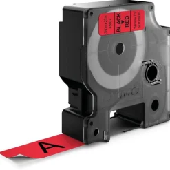 Dymo D1 19mm x 7m schwarz auf rot