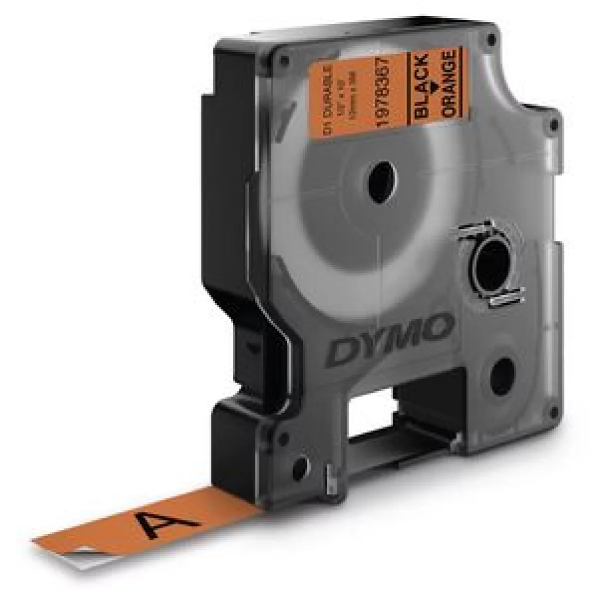 Dymo D1 Vinyl-Schriftband HP schwarz/orange 12 mm x 3 m