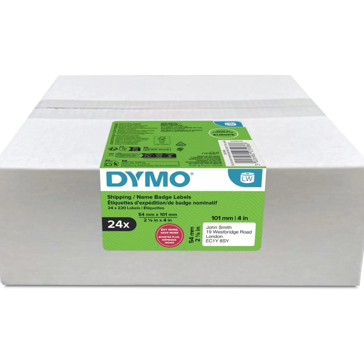 Dymo Etikett 2223588 / LabelWriter S0722430 24-Pack Weiß