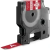 Dymo Vinylband 1805416 für Rhino Etikettendrucker, 12 mm x 5,5 m, weiß auf rot